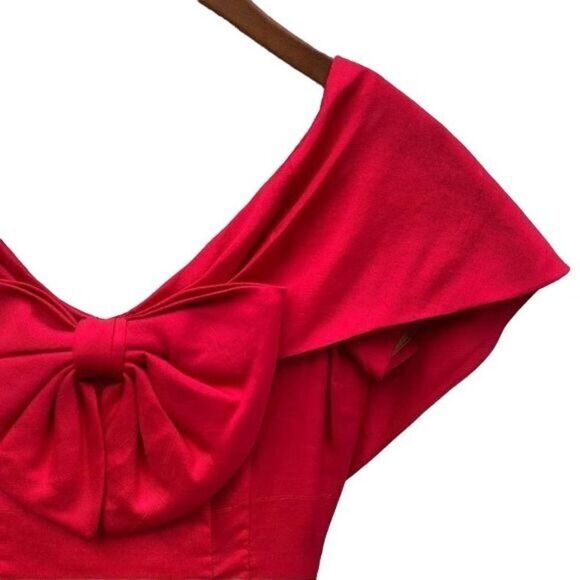 Vintage 1950's Mr. Blackwell Red Dress Size 4 - Picture 7 of 11